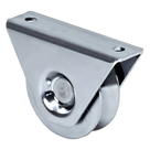 Rueda para Puerta Corrediza / 8 cm (3.15 in) / Carga 200 kg (440 lb) / Montaje en Superficie / Canal Tipo V / Acero Galvanizado