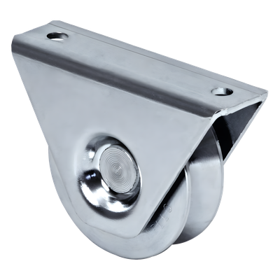 (325V-80) Rueda de 8 cm / Con Capacidad Para Puertas de Hasta 200 Kg / Para Montaje en Superficie / Canal Tipo \"V\"