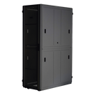Gabinete para Centro de Datos / 48 UR / 800 mm Ancho x 1070 mm Profundidad / Puertas Perforadas 80% / Carga Estática 1588 kg / Acero Epoxi Negro