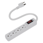 Multicontacto con cable 30 cm. 4 tomas 127 Vca línea, tierra, neutro 15 A max.