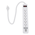 Multicontacto / 6 Contactos Aterrizados / 2 Puertos USB / 13 A / 300 Joules / Cable 50 cm (1.64 ft)