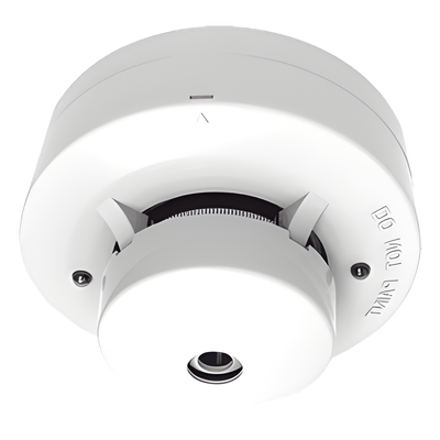 Detector de Humo Fotoeléctrico No Direccionable de 4 Hilos / Buzzer Integrado / LED 360° / DC 12 V / Algoritmos de Discriminación Avanzada