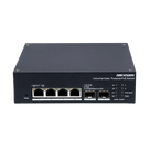 Switch Industrial Administrable / 4 Puertos PoE Gigabit / 1 PoE++ 90W + 3 PoE+ 30W / 2 SFP / 120W Total / 300 m (984 pies) / -40°C a 75°C