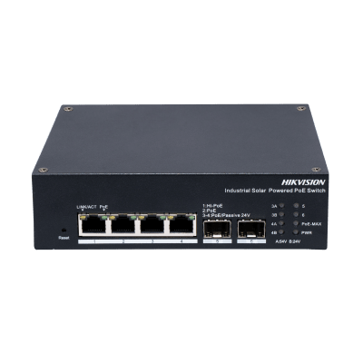 Switch Industrial con UPS / Administrable Gigabit / 3 Puertos Gigabit PoE+ (30 W) + 1 Puertos Gigabit PoE++ (90 W) / 2 Puertos SFP / 120 W Total / 48 a 57 VCD / Ideal para Proyectos / 300 Metros de