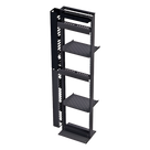 Kit organizador de redes / Rack 19' tipo L 45U / 2 organizadores verticales 45U total / 2 organizadores horizontales 2U / Regleta 8 salidas / Charolas y accesorios