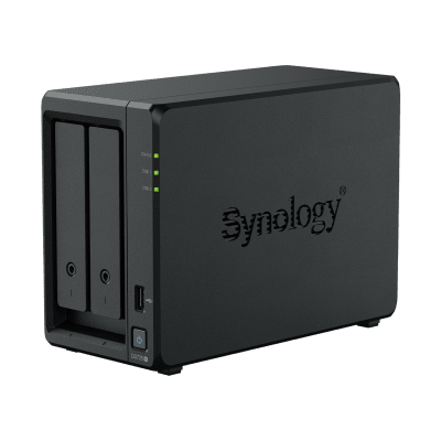 NAS Synology DiskStation DS725+ | 2 Bahías | Expandible hasta 7 Unidades | 2 Ranuras M.2 NVMe | Puerto 2.5GbE | Rendimiento 276 MB/s Lectura y 224 MB/s Escritura | Compatible con Unidad de Expansió