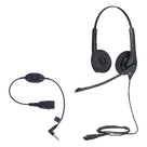 Kit Diadema Profesional / Cancelación de Ruido / Conexión QD y 3.5 mm / Brazo 270° / DSP / PeakStop