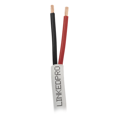 Bobina de Cable 305 Metros (1000 Pies) / Alambre de Cobre 2 x 16 AWG / Color Blanco / CMR / Para Sistemas de Seguridad y Alarmas