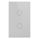 Apagador Inteligente ZigBee / 2 Circuitos / 800 W por Canal / Alimentación Universal 100-250 V / Panel de Vidrio Templado 120 x 72 mm / Cable Neutro Opcional