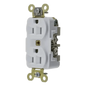Contacto Dúplex 15 A 125 V 2 Polos, 3 Hilos Color Blanco (Nema 5-15R). Grado Industrial.