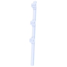 Poste de Paso / Tubo de Acero Galvanizado / Diámetro 1\" / Longitud 75 cm (2.46 ft) / 3 Aisladores / Pintura Blanca / Peso 0.5 kg