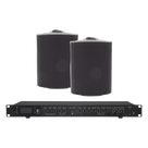 Amplificador de Audio / 2 x 60W / Baja Impedancia 4-8Ω / Bluetooth USB SD FM / 3 Entradas Micrófono / Efectos Delay Echo Repeat / 2 Bocinas Exterior 5.25'