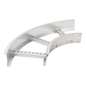 Curva Horizontal de Aluminio de 90° Perfil Z / Peralte 3 1/4\" / Ancho 9\" / Radio 8\" / Incluye Tornillería (CHC90EZ314R8X9AK)