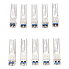 Transceptor SFP / 1Gbps / LC Monomodo / 1310nm / 20km / -40°C a 75°C / Paquete 10 piezas