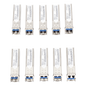 Paquete de 10 Piezas del Transceptor Industrial mini-Gbic SFP 1G LC TX:1310nm Para Fibra Mono Modo 20 Km