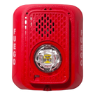 Sirena con Estroboscopio LED / 2 Hilos / Montaje en Pared / Candela Seleccionable 15-185 cd / Marcaje FUEGO / Compatible SpectrAlert