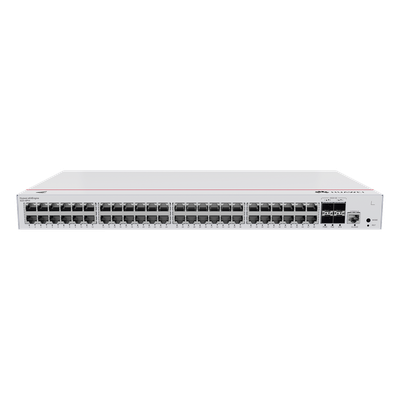 Switch de Acceso Gigabit Administrable PoE Capa 2 / 48 puertos 10/100/1000 Mbps (PoE) / 4 Puertos 10GE SFP+ Uplink / ERPS / IMGP Snooping / DHCP Snooping / PoE Perpetuo / 380W / Administración Nube