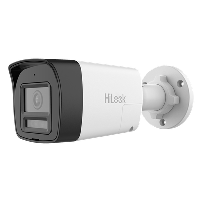 [Audio Bidireccional + Dual Light + ColorVu] Bala TURBOHD 3K (5 Megapixel) / Lente 2.8mm / 30 mts IR EXIR + 20 mts Luz Blanca / Micrófono y Bocina Integrado / Exterior IP67 / Metal / dWDR