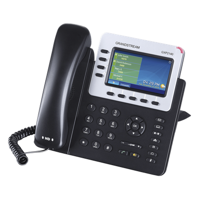 Teléfono IP Empresarial para 4 líneas. Puede agregar hasta 160 BLF (teclas de marcación rápida) con cuatro GXP2200EXT