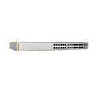 Switch / Capa 3 / 24 puertos Gbps / 4 puertos SFP+ 10G / PoE+ 740W / Stacking 8 unidades / Doble PSU redundante
