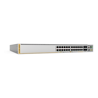 Switch Inteligente Empresarial para Distribución,  PoE+, Stackable, Capa 3, 24 puertos Gbps + 4 puertos SFP+ 10 G, 740 W, Doble fuente PSU, Serie x530L