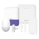 Kit de Alarma Inalámbrico / 48 Zonas Programables / Wi-Fi 2.4 GHz y LAN / Frecuencia 433 MHz / Batería de Respaldo 35 h / 6 Componentes Incluidos