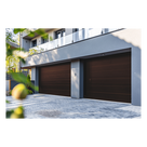 Sección para Puerta de Garage / Panel Calibre 26 / Relleno Poliuretano 43 mm / Imitación Madera Black Walnut / Estilo Americana / Operación Silenciosa