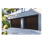Sección para Puerta de Garage / Panel Calibre 26 / Relleno Poliuretano 43 mm / Imitación Madera Black Walnut / Estilo Americana / Operación Silenciosa