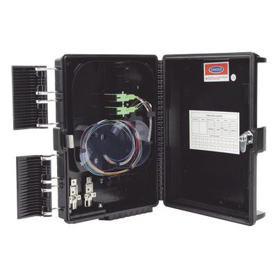 Cierre de Empalme para 24 fusiones de fibra óptica, Interior/Exterior, con 8 acopladores SC/APC y splitter 1x8 SC/APC Incluido, IP65