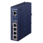 Extensor Industrial PoE, Entrada PoE 802.3 bt  y 4 Puertos de Salida Gigabit 802.3 af/at