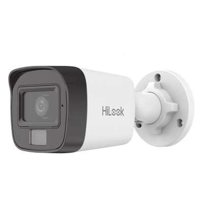 [Dual Light] Bala IP 2 Megapixel (1080p) / Lente 2.8 mm / Ángulo de visión 101° / 20 mts IR + 15 mts Luz Blanca / Micrófono Integrado / ACUSENSE Lite / Exterior IP67 / PoE / dWDR / H.265+ / ONVIF