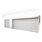 Sección para puerta de Garage / Cuadro Corto / Color blanco / Para GARAGE128SC / Estilo Americana.