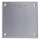 Tapa ciega cuadrada / Aluminio troquelado 1.02 mm / UL-CSA / 2 diámetros 3 mm (0.11') / 0.039 kg