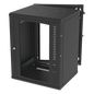 Gabinete Abatible de Pared (Con Marco Trasero) con Rack 19\" de 16 Unidades. Ventana de Cristal Templado.