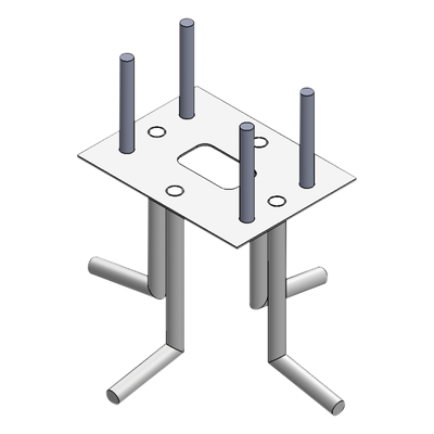 Ancla Para Sujeción al Piso Compatible con Todas las Barreras Vehiculares XB, XBF y XBS