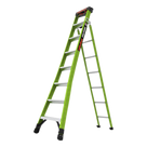 Escalera Combinada 3 en 1 / Fibra de Vidrio / 2.44 m (8 ft) / Capacidad 170 kg (375 lb) / Almohadilla Giratoria / No Conductora