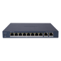 Switch Gigabit PoE+ / Administrable / 8 Puertos Gigabit PoE+ / 2 Puertos Gigabit / Configuración Nube Hik-Partner Pro / Modo Extendido hasta 300 Metros / 110 W