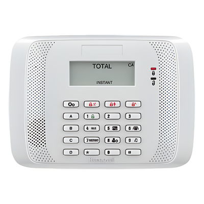 Teclado direccionable de palabras fijas con teclas retroiluminadas y 4 teclas de función programables para paneles VISTA