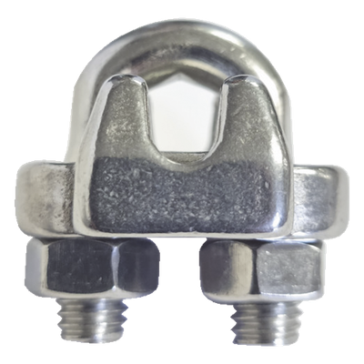 Nudo/ Perro/ Abrazadera Acero Forjado para Cable de 1/4\", Acero Inoxidable.