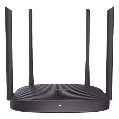 Router Inalámbrico WISP / Hasta 1200 Mbps / Doble Banda AC (2.4 GHz y 5 GHz) / 3 Puertos LAN 10/100 Mbps + 1 Puerto WAN 10/100 Mbps / 4 Antenas Externas Omnidireccional de 5 dBi / Interior