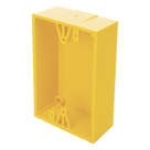 Caja de Montaje Superficial / Policarbonato Resistente / Perfil Bajo 1.5 pulgadas (38 mm) / Compatible con Botones de Emergencia / Activación Tipos 2, 5, 6, 7, 8 y 9