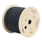 Carrete de 2 km de Fibra Óptica Aérea Tipo Drop Redonda (Figura 0) G.657A2, Monomodo, 1 Hilo, Forro de 3 mm