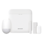 (AX PRO) KIT de Alarma AX PRO con GSM (3G/4G) / Incluye: 1 Hub con bateria de respaldo / 1 Sensor PIR / 1 Contacto Magnético Slim / 1 Control Remoto / Wi-Fi / Compatible con Hik-Connect P2P