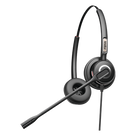 Diadema binaudal (duo) con tecnología antishock para teléfonos IP FANVIL y Polycom con micrófono de cancelación de ruido, larga durabilidad
