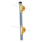 Aislador de Paso Amarillo Reforzado para Cercos Eléctricos / Aislamiento hasta 18 kV / Resistente a Clima Extremo / Polipropileno y Policarbonato
