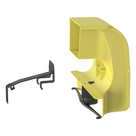 Bajada para Canaleta de Enrutamiento de Fibra / Compatible 4x4, 6x4, 12x4, 24x4 / Reducción a 4x4 / Radio de Curvatura 50.8 mm / Color Amarillo