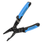 Pinzas Pelacables Multiuso / Pela Cables Sólidos 10-20 AWG y Trenzados 12-22 AWG / Capacidad Ponchado Terminales 10-22 AWG / Corte Tornillos 4-40 a 10-32 / Acero Óxido Negro / Mangos TPE Ergonómico