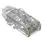 Plug RJ45 Cat6/6A, Para Cable UTP de Calibre 28 AWG (Diámetro Reducido), Chapado en Oro de 50 Micras, Paquete de 100 Piezas
