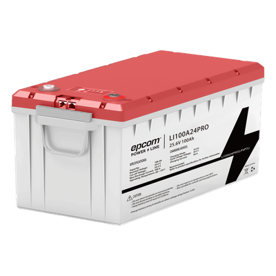 Batería LiFePO4, 2.56 kWh, 25.6V, 100AH / Con BMS Integrado / Vida Útil de más de 3500 Ciclos / Conector RS485 y CAN