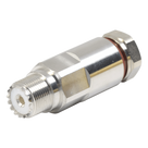Conector UHF Hembra SO-239 / Rosca / Frecuencia 0-300 MHz / Cables LP-450A, LDF4-50A / Bronce Blanco / Teflón PTFE